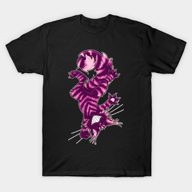 Magenta Cheshire Cat T-Shirt by Cybercat